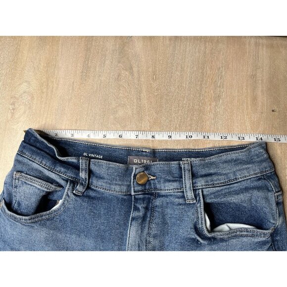 DL1961 Hepburn Wide Leg Petite High Rise Crop Jeans DL Vintage Size 30 - Picture 7 of 7